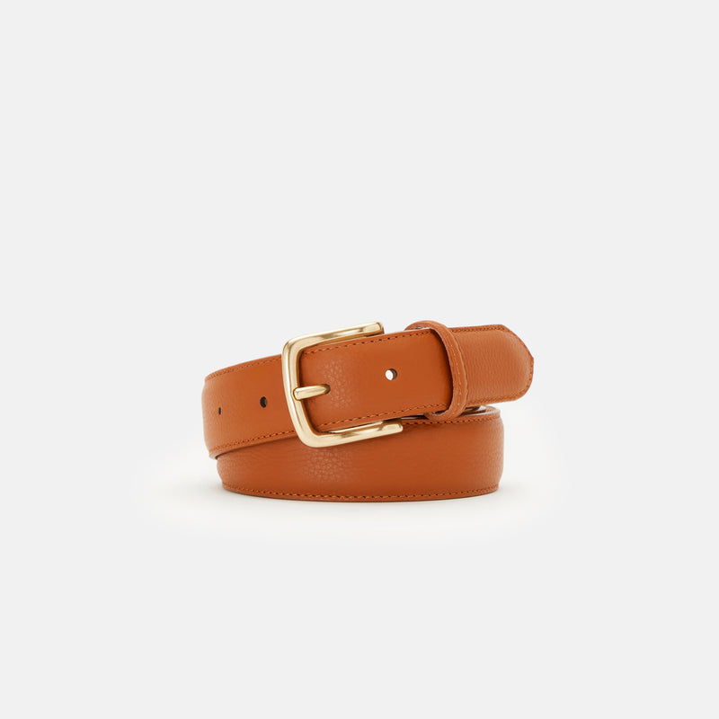 GRAINED LEATHER BELT STRAP - JONES