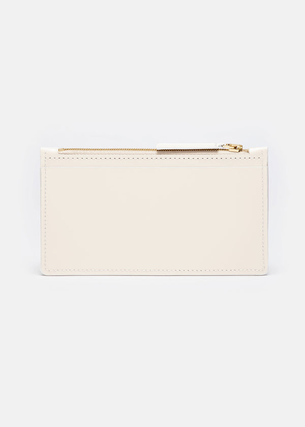 MAGNOLIA - ZIP WALLET - WHITE UPCYCLED LEATHER