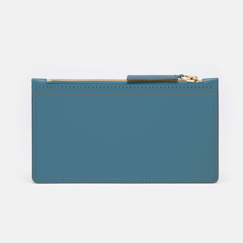 MAGNOLIA - ZIP WALLET - BLUE JEANS UPCYCLED LEATHER