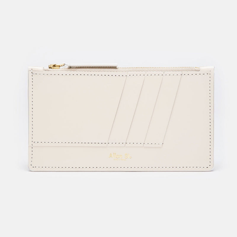 MAGNOLIA - ZIP WALLET - WHITE UPCYCLED LEATHER